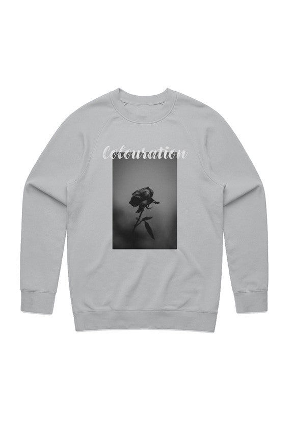 Colouration Black white Rose Sweatshirt