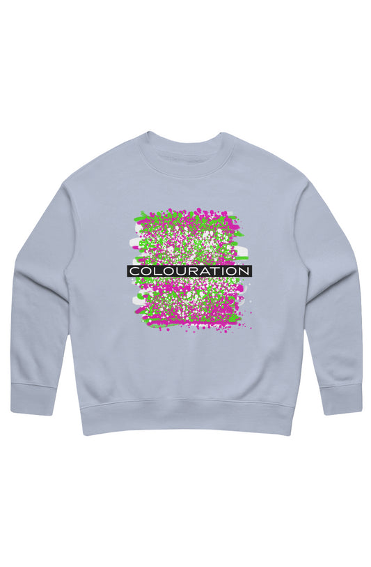 Colouration Watercolor Acrylic Oil Women's Relaxed Sweatshirt